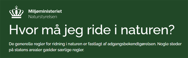 Hvor må jeg ride i naturen